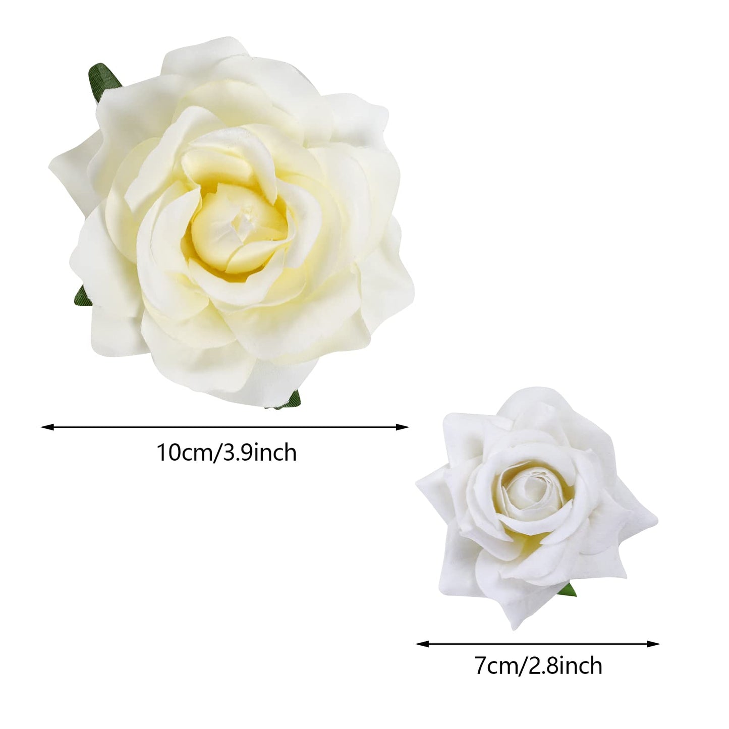 Rose Hair Clip Flower Hairpin Rose Brooch Floral Clips, 4 Pcs Fabric Rose Flowers Hair Clips Mexican Hair Flowers Pin up Headpieces for Woman Girl Wedding Party Mother's Day