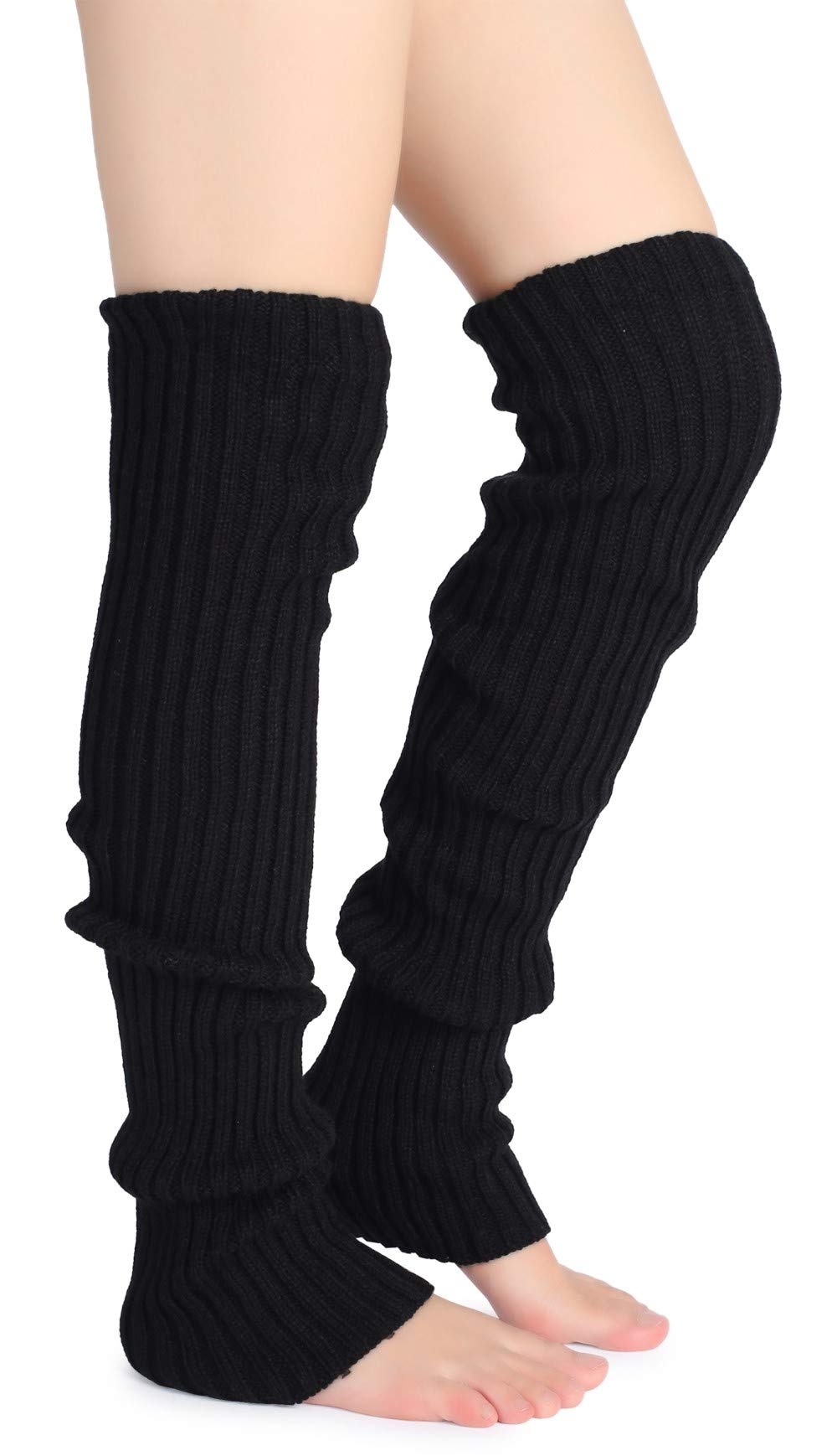 Pareberry Women's Winter Over Knee High Footless Socks Knit Warm Long Leg Warmers