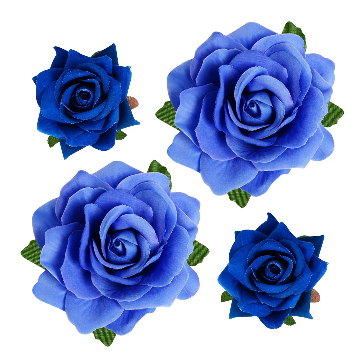 Rose Hair Clip Flower Hairpin Rose Brooch Floral Clips, 4 Pcs Fabric Rose Flowers Hair Clips Mexican Hair Flowers Pin up Headpieces for Woman Girl Wedding Party Mother's Day