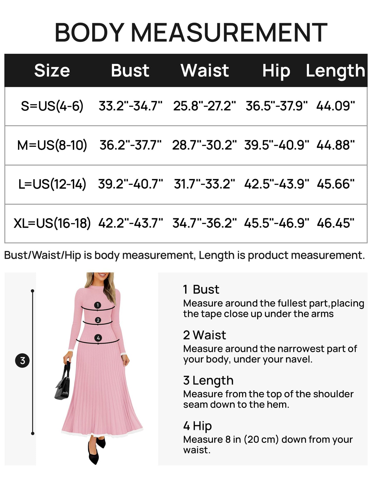 ZESICA Women's Long Sleeve Sweater Dress Fall Crewneck Ribbed Knit Pleated A-Line Maxi Wedding Guest Dresses