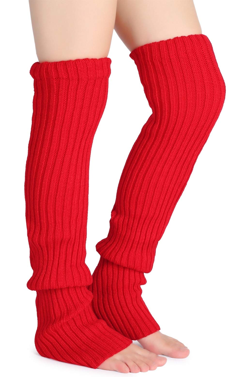 Pareberry Women's Winter Over Knee High Footless Socks Knit Warm Long Leg Warmers