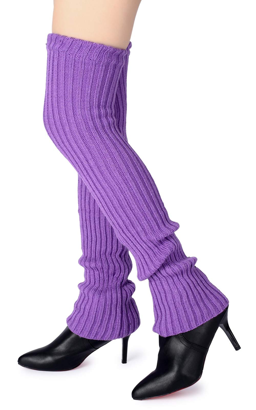 Pareberry Women's Winter Over Knee High Footless Socks Knit Warm Long Leg Warmers