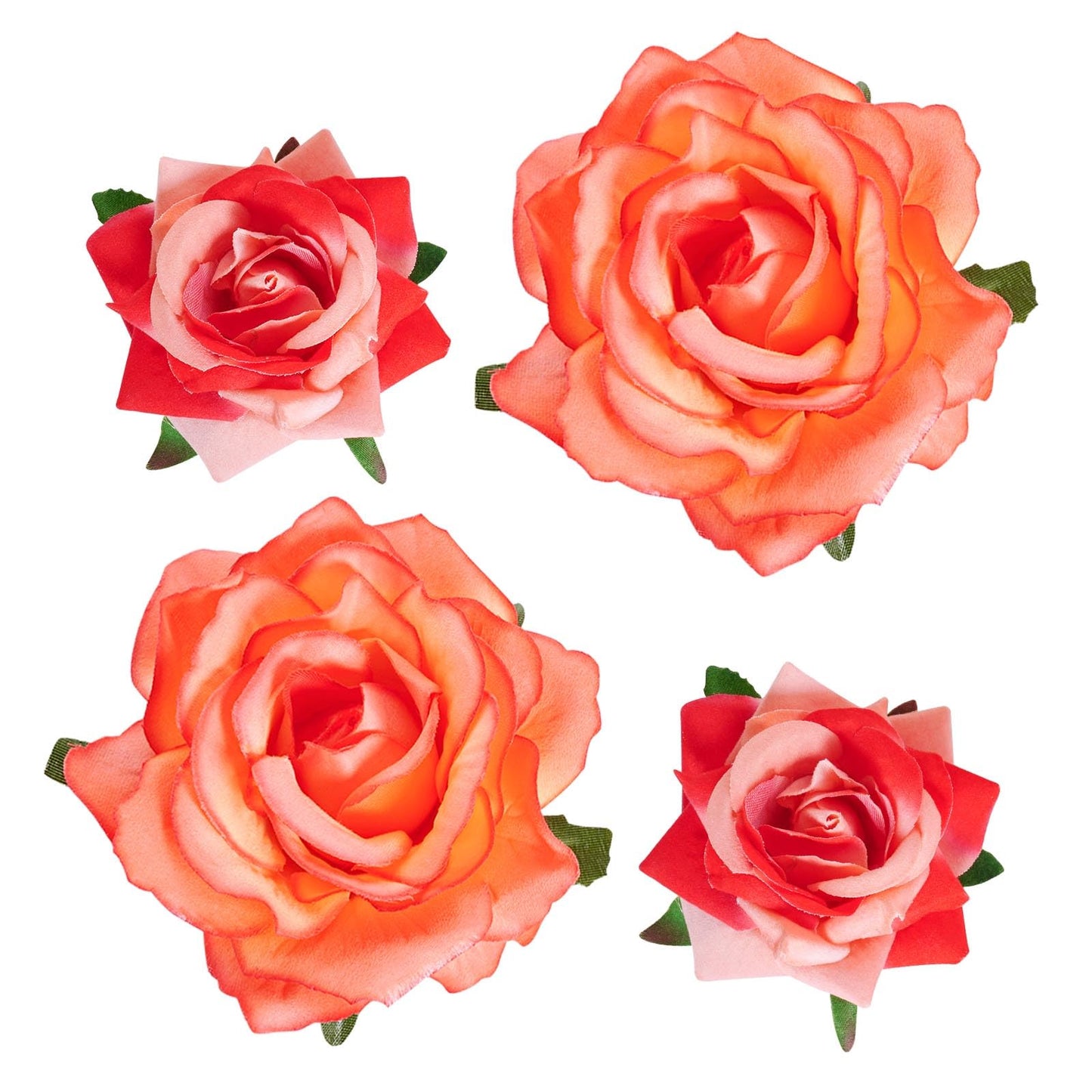 Rose Hair Clip Flower Hairpin Rose Brooch Floral Clips, 4 Pcs Fabric Rose Flowers Hair Clips Mexican Hair Flowers Pin up Headpieces for Woman Girl Wedding Party Mother's Day