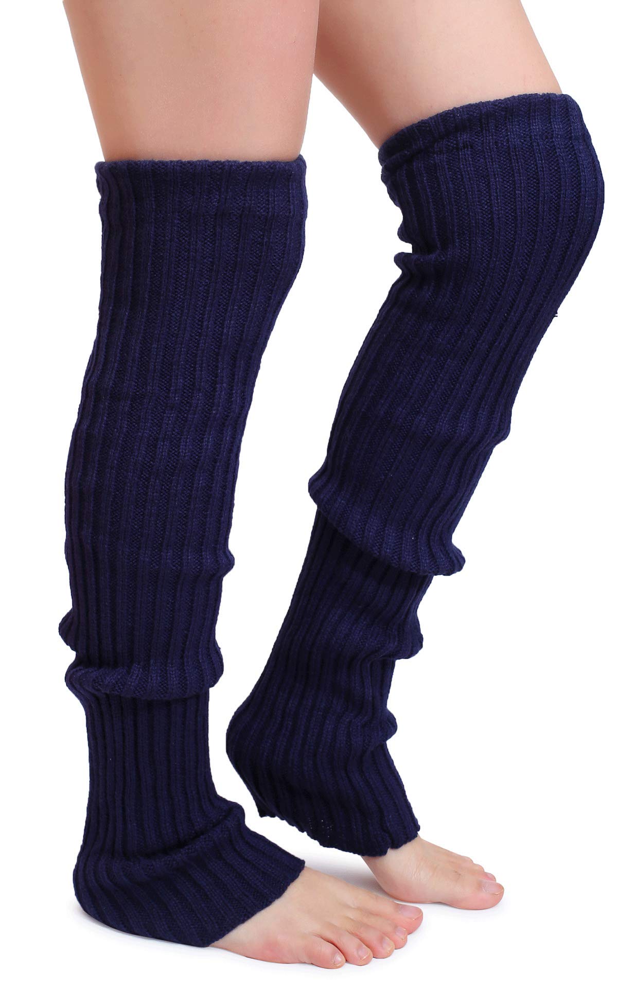 Pareberry Women's Winter Over Knee High Footless Socks Knit Warm Long Leg Warmers