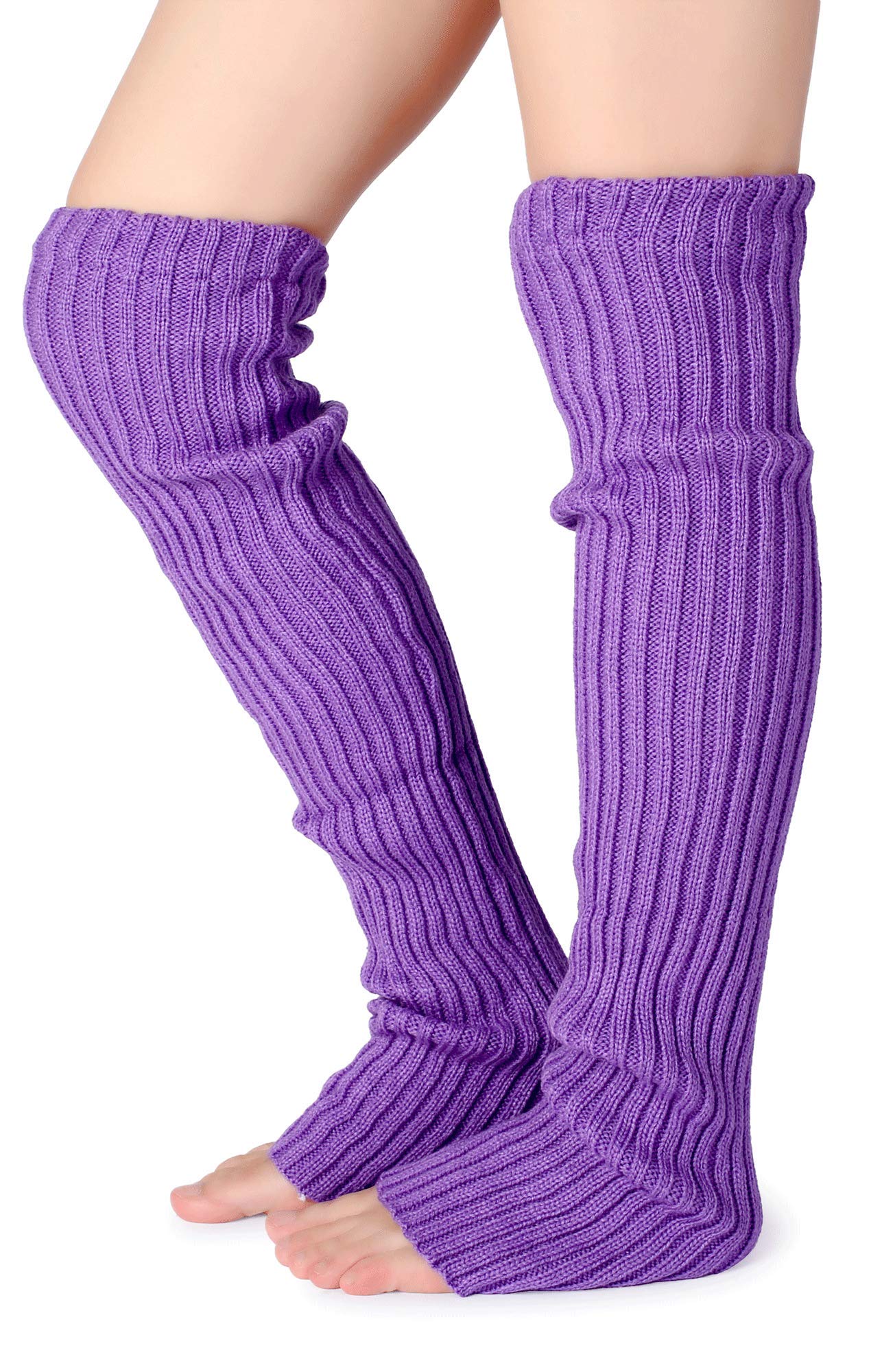 Pareberry Women's Winter Over Knee High Footless Socks Knit Warm Long Leg Warmers