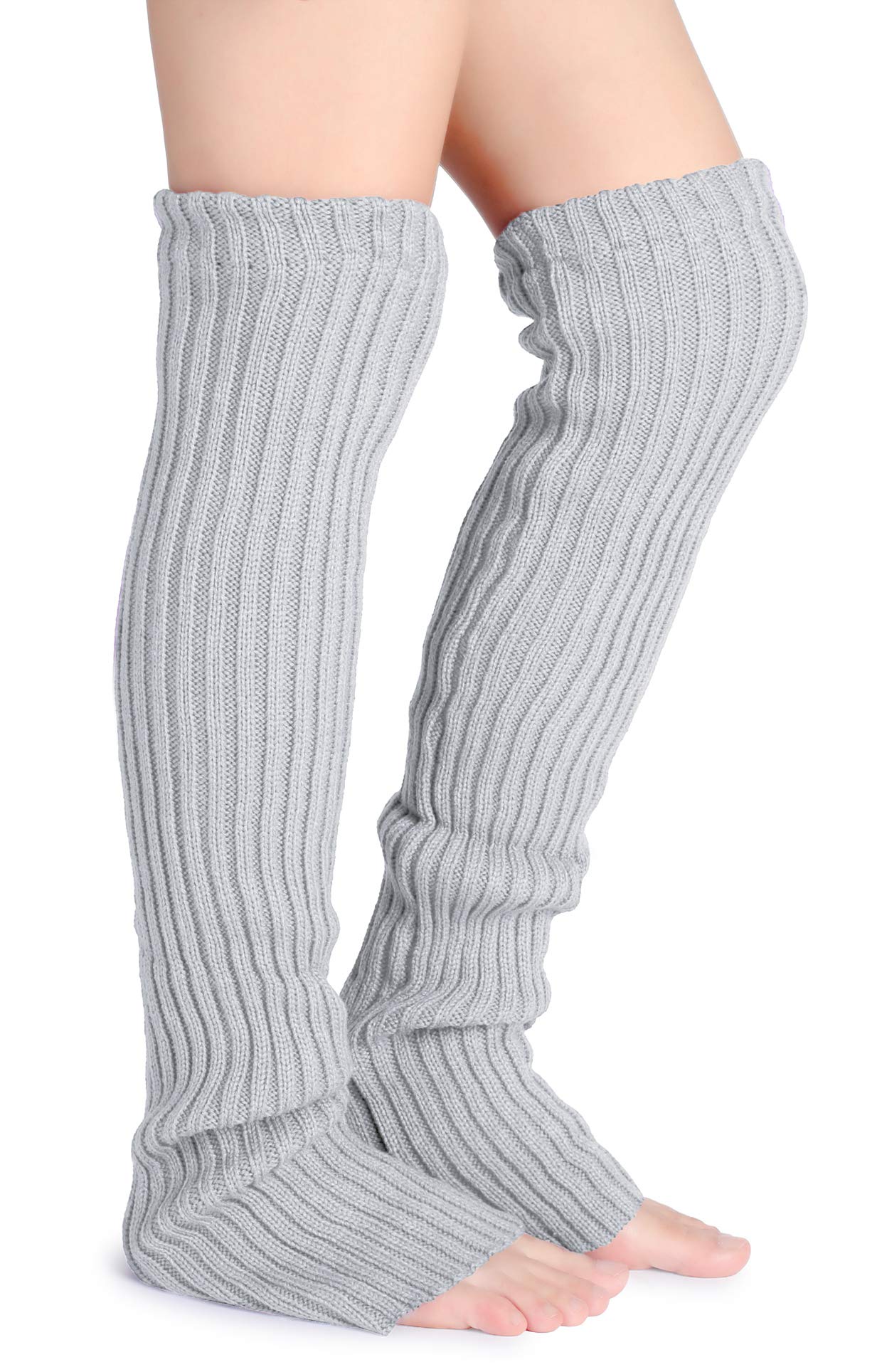 Pareberry Women's Winter Over Knee High Footless Socks Knit Warm Long Leg Warmers