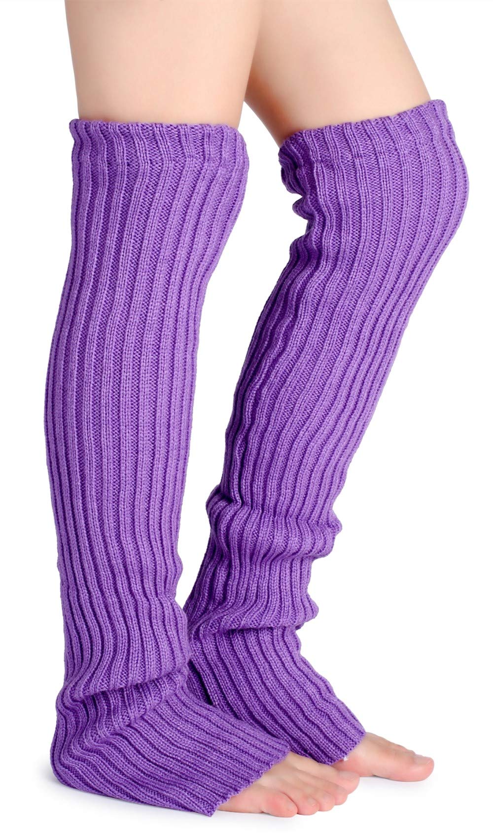 Pareberry Women's Winter Over Knee High Footless Socks Knit Warm Long Leg Warmers