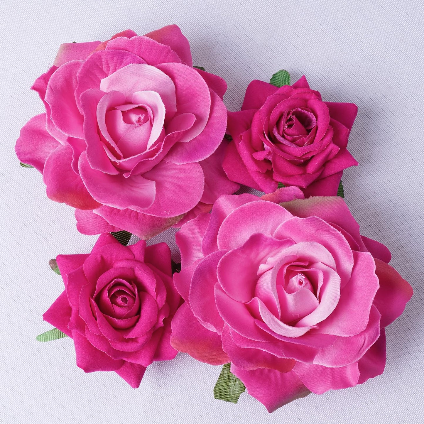 Rose Hair Clip Flower Hairpin Rose Brooch Floral Clips, 4 Pcs Fabric Rose Flowers Hair Clips Mexican Hair Flowers Pin up Headpieces for Woman Girl Wedding Party Mother's Day